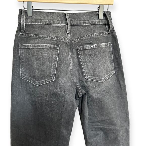 FRAME High Rise Black Wash Heritage Le Sylvie Slender Straight Women's size 25 - Picture 4 of 8